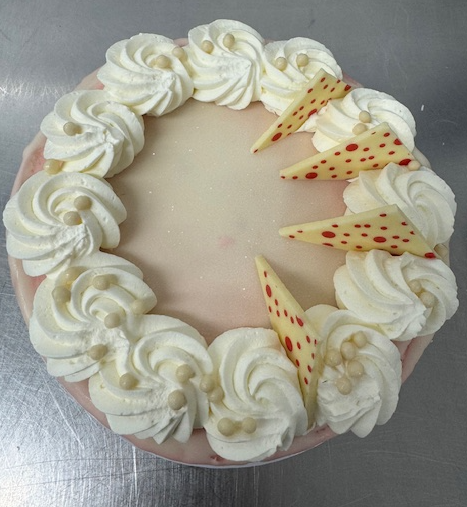 White Chocolate Strawberry Buttercream Cake